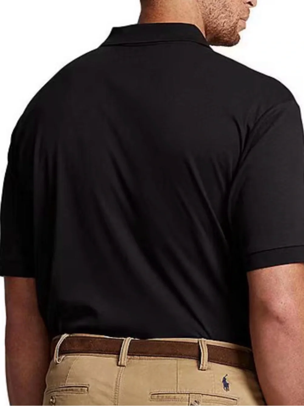 Polo by Ralph Lauren Black Short-Sleeve Classic Polo Size large